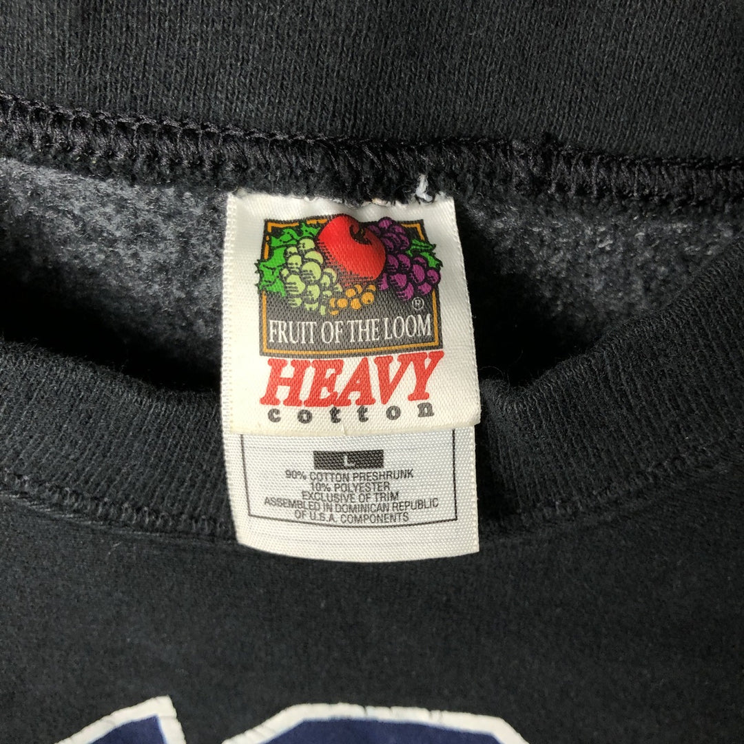 2000'S Fruit of the Loom Heavy Cotton Print Sweatshirt, Men's Size L cotton black type Vintage Second Hand