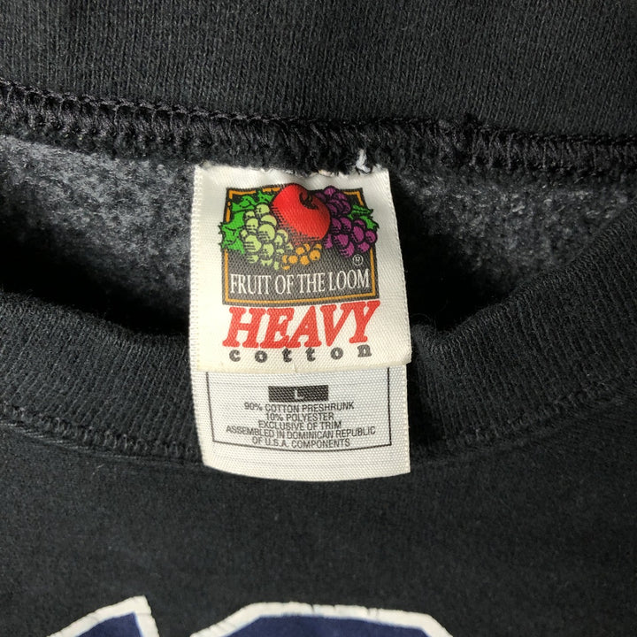 2000'S Fruit of the Loom Heavy Cotton Print Sweatshirt, Men's Size L cotton black type Vintage Second Hand