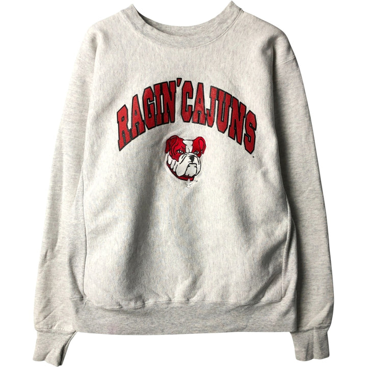 90'S Boa Sport Print Sweatshirt, Made in USA, Men's Size L (Equivalent), Vintage cotton gray type Vintage Second Hand