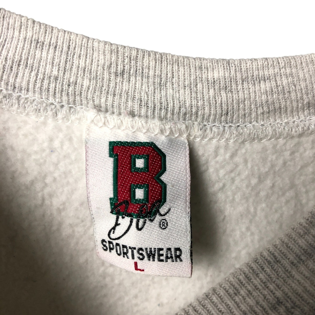 90'S Boa Sport Print Sweatshirt, Made in USA, Men's Size L (Equivalent), Vintage cotton gray type Vintage Second Hand
