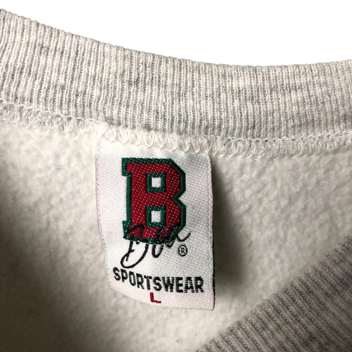 90'S Boa Sport Print Sweatshirt, Made in USA, Men's Size L (Equivalent), Vintage cotton gray type Vintage Second Hand
