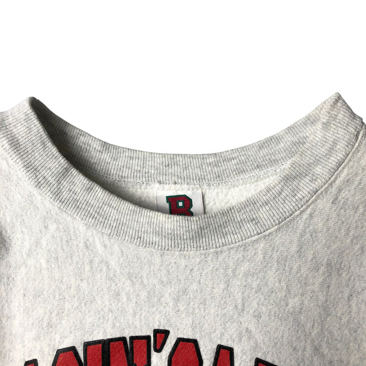 90'S Boa Sport Print Sweatshirt, Made in USA, Men's Size L (Equivalent), Vintage cotton gray type Vintage Second Hand