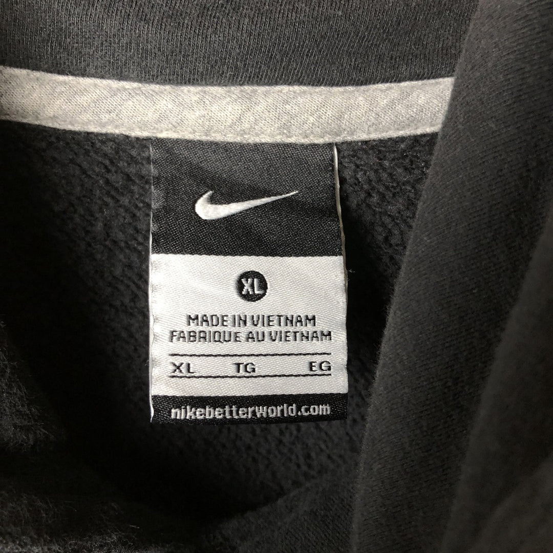 Nike Sweat Pullover Hoodie Men's XL Size cotton black type Vintage Second Hand