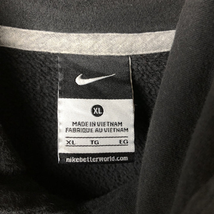 Nike Sweat Pullover Hoodie Men's XL Size cotton black type Vintage Second Hand
