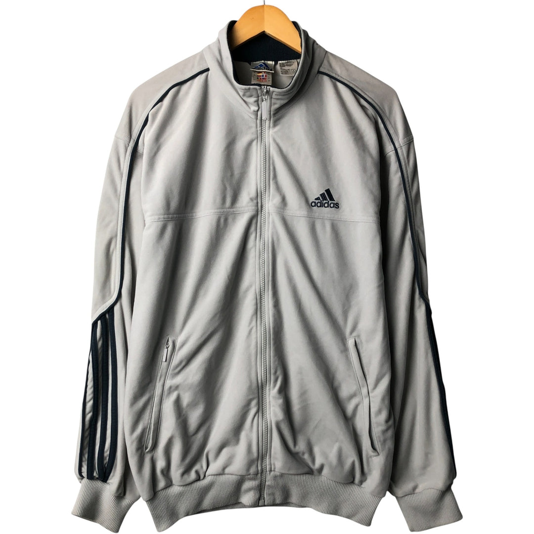 00'S adidas jersey track jacket, men's size L polyester gray type Vintage Second Hand