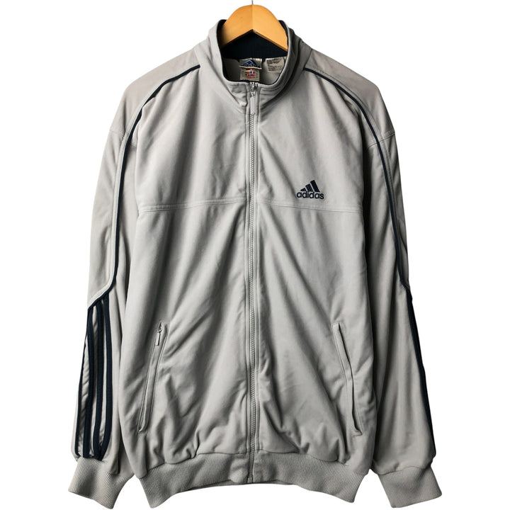 00'S adidas jersey track jacket, men's size L polyester gray type Vintage Second Hand