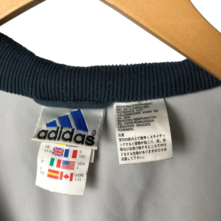 00'S adidas jersey track jacket, men's size L polyester gray type Vintage Second Hand