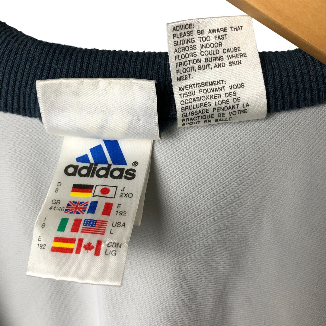 00'S adidas jersey track jacket, men's size L polyester gray type Vintage Second Hand