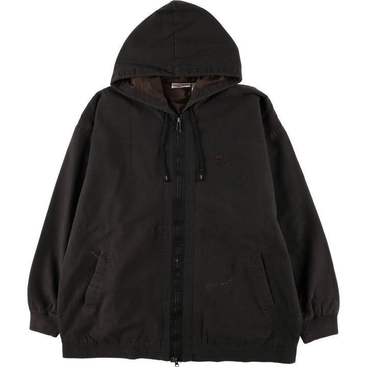 90'S Reebok Cotton Hoodie, Men's Size L, Vintage cotton black type Vintage Second Hand