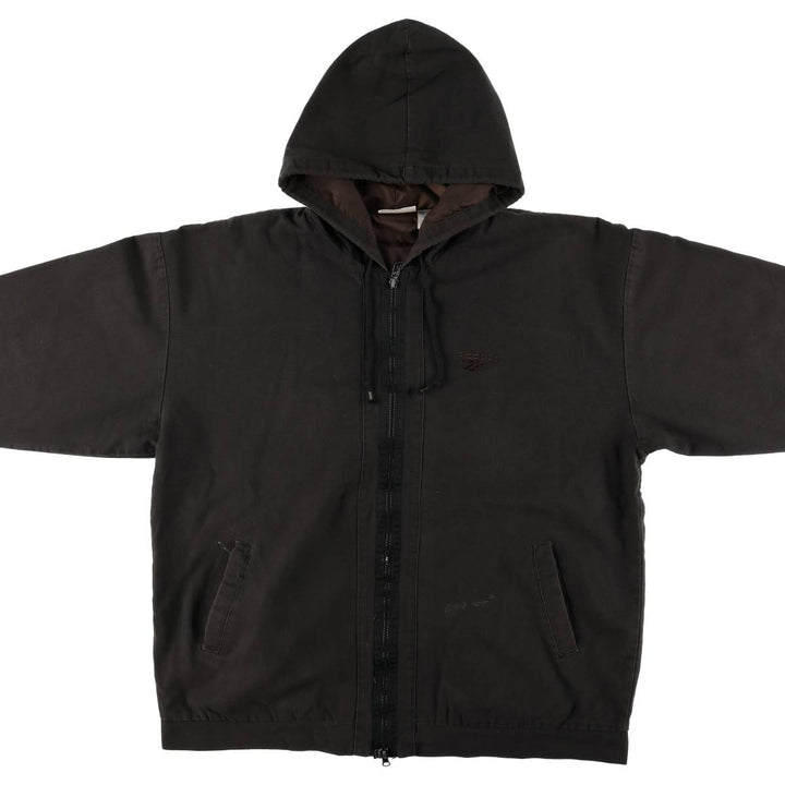 90'S Reebok Cotton Hoodie, Men's Size L, Vintage cotton black type Vintage Second Hand