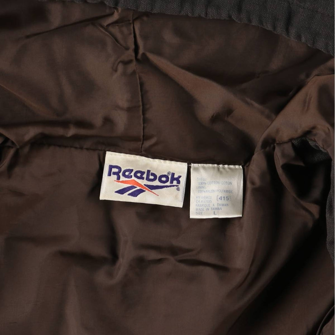 90'S Reebok Cotton Hoodie, Men's Size L, Vintage cotton black type Vintage Second Hand