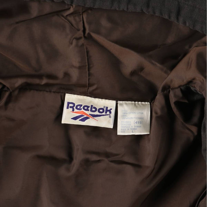 90'S Reebok Cotton Hoodie, Men's Size L, Vintage cotton black type Vintage Second Hand