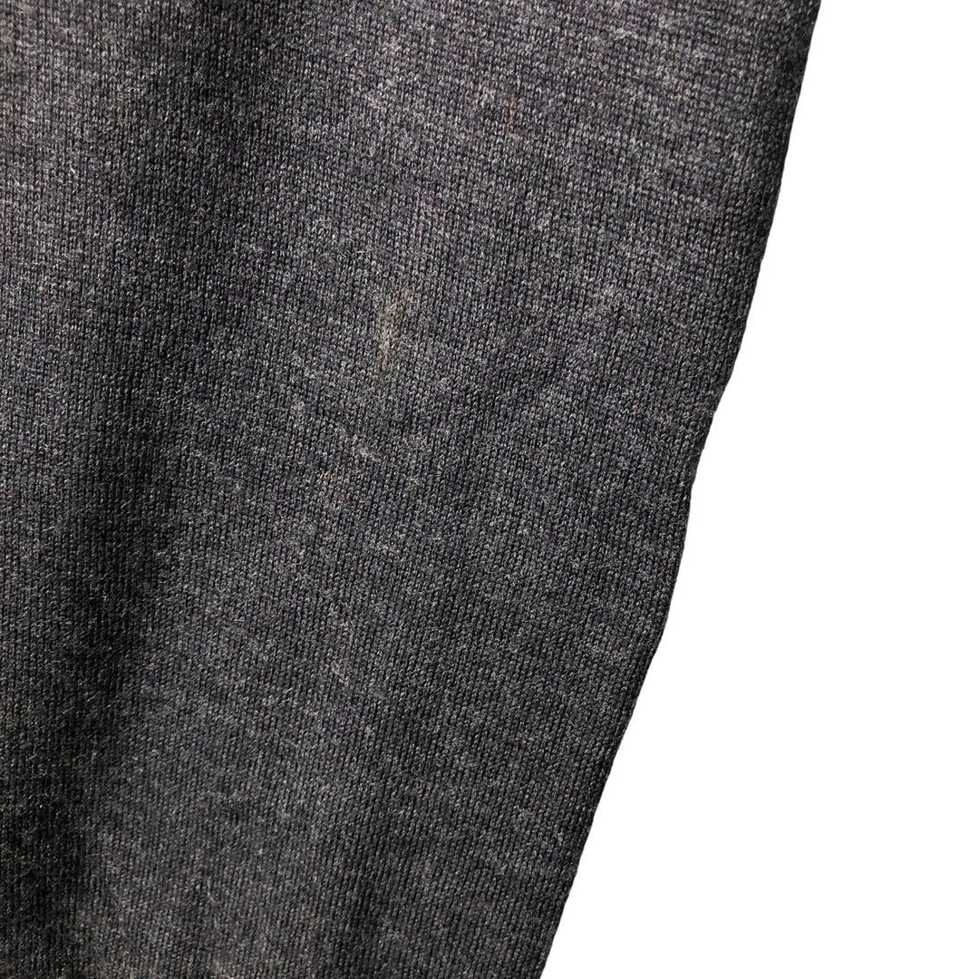 90s-00'S Calvin Klein V-neck Merino wool knit sweater, men's size XXL, vintage Merino wool Charcoal Vintage Second Hand