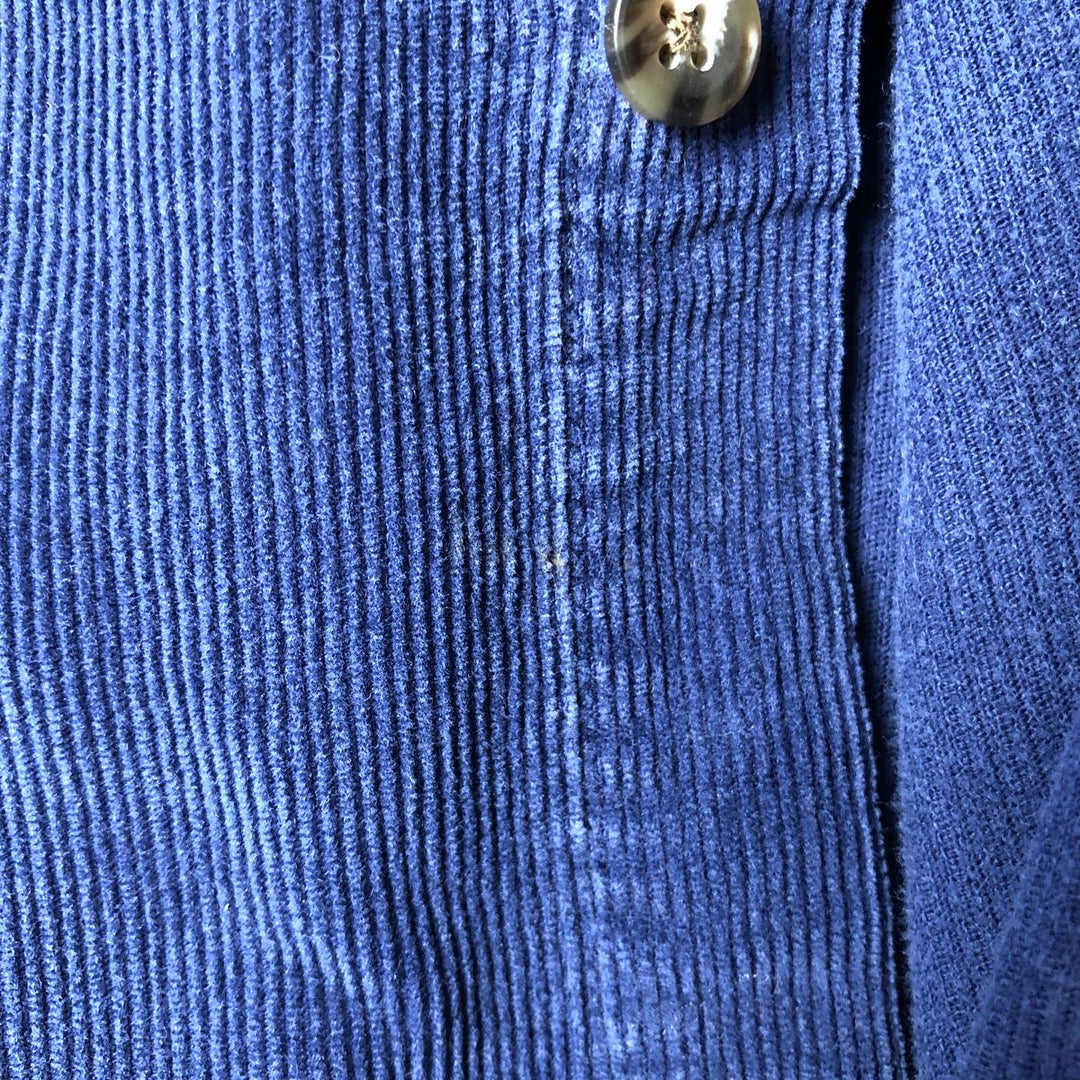 Eddie Bauer Long Sleeve Button Down Corduroy Shirt, Men's Size L cotton blue type Vintage Second Hand