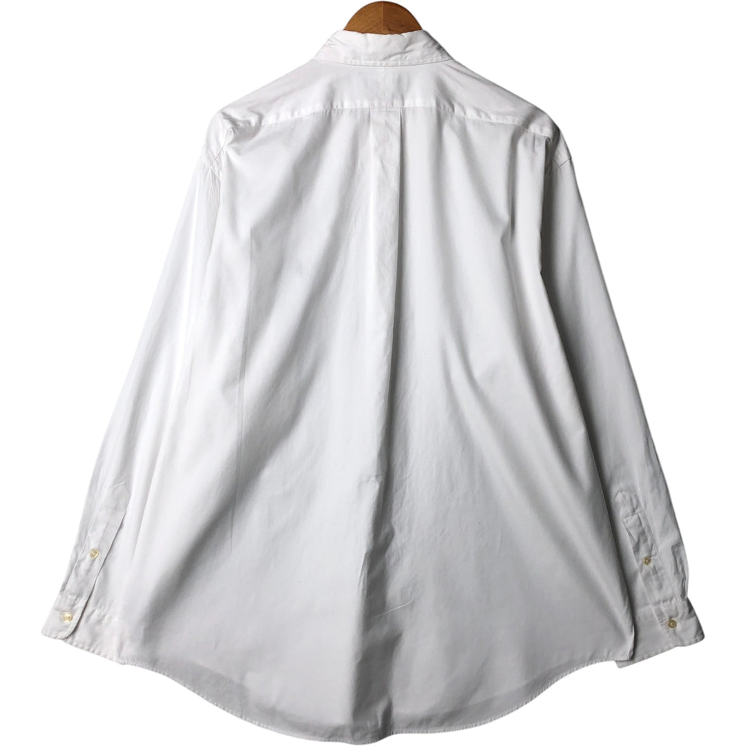 Ralph Lauren YARMOUTH long sleeve button down shirt, men's XL size cotton white type Vintage Second Hand