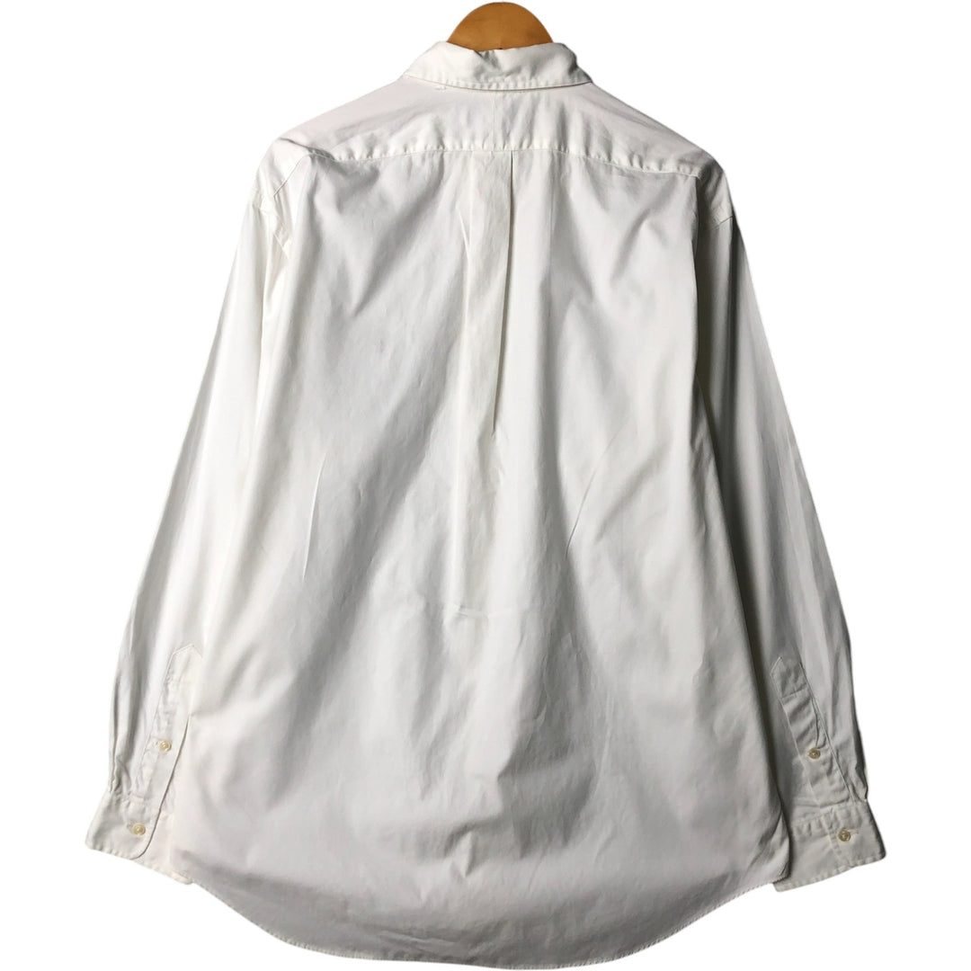 Ralph Lauren YARMOUTH long sleeve button down shirt, men's size L cotton white type Vintage Second Hand