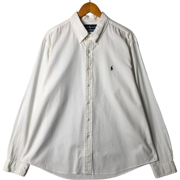 Ralph Lauren CUSTOM FIT long sleeve button down shirt, men's XL size unclear white type Vintage Second Hand