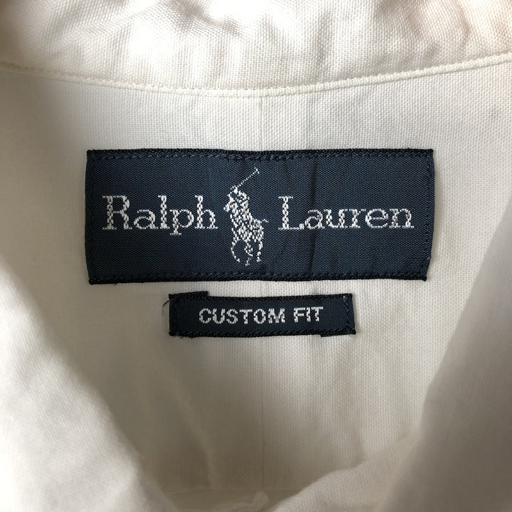 Ralph Lauren CUSTOM FIT long sleeve button down shirt, men's XL size unclear white type Vintage Second Hand
