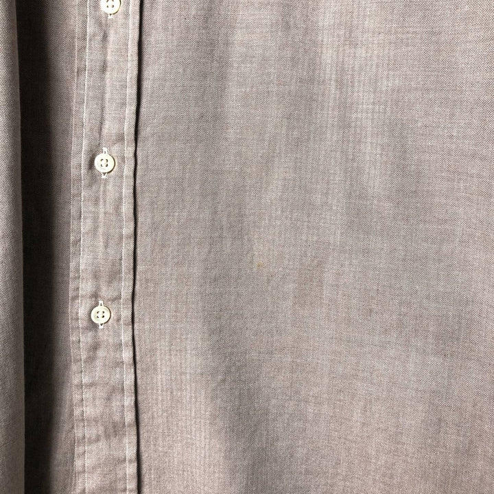 Ralph Lauren POLO by Ralph Lauren PHILIH herringbone long-sleeved cotton shirt, men's size XL cotton Beige type Vintage Second Hand