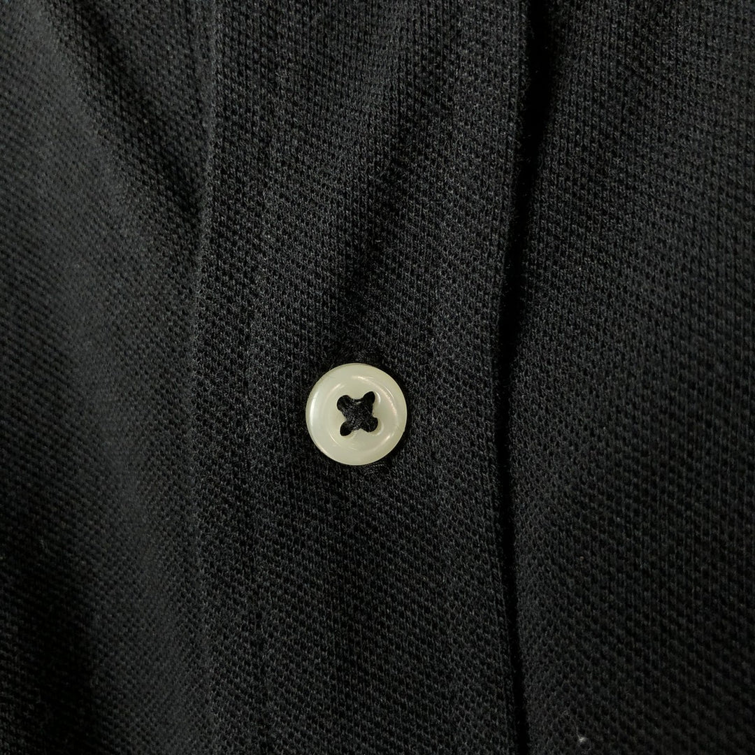 Ralph Lauren POLO RALPH LAUREN FEATHERWEIGHT MESH Pique Long Sleeve Button-Down Shirt, Men's Size XL cotton black type Vintage Second Hand