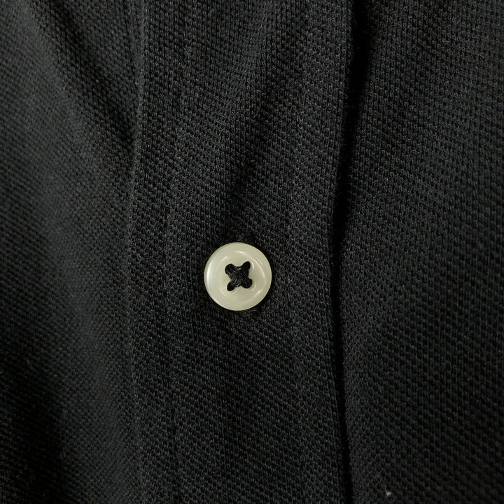Ralph Lauren POLO RALPH LAUREN FEATHERWEIGHT MESH Pique Long Sleeve Button-Down Shirt, Men's Size XL cotton black type Vintage Second Hand