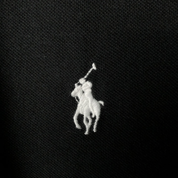 Ralph Lauren POLO RALPH LAUREN FEATHERWEIGHT MESH Pique Long Sleeve Button-Down Shirt, Men's Size XL cotton black type Vintage Second Hand