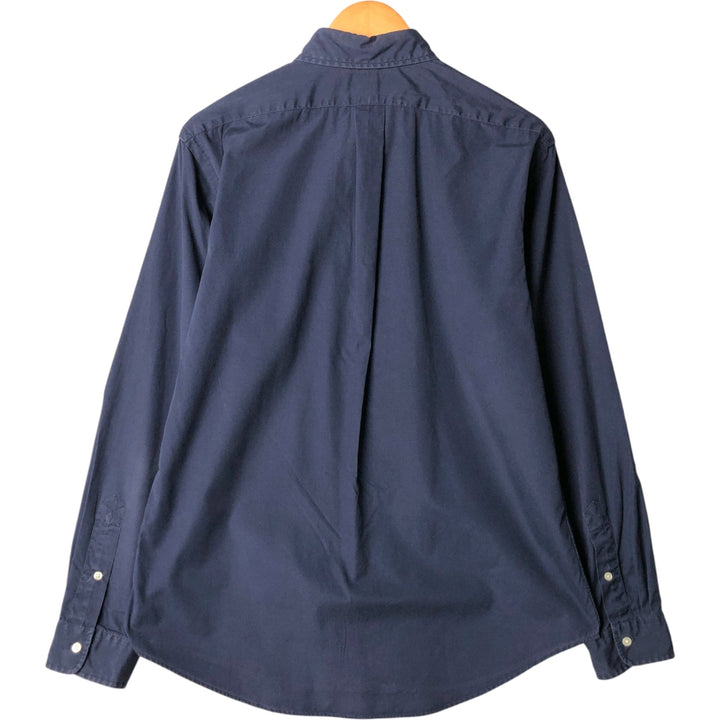 Ralph Lauren CUSTOM FIT long sleeve button down shirt, men's size L cotton navy blue type Vintage Second Hand