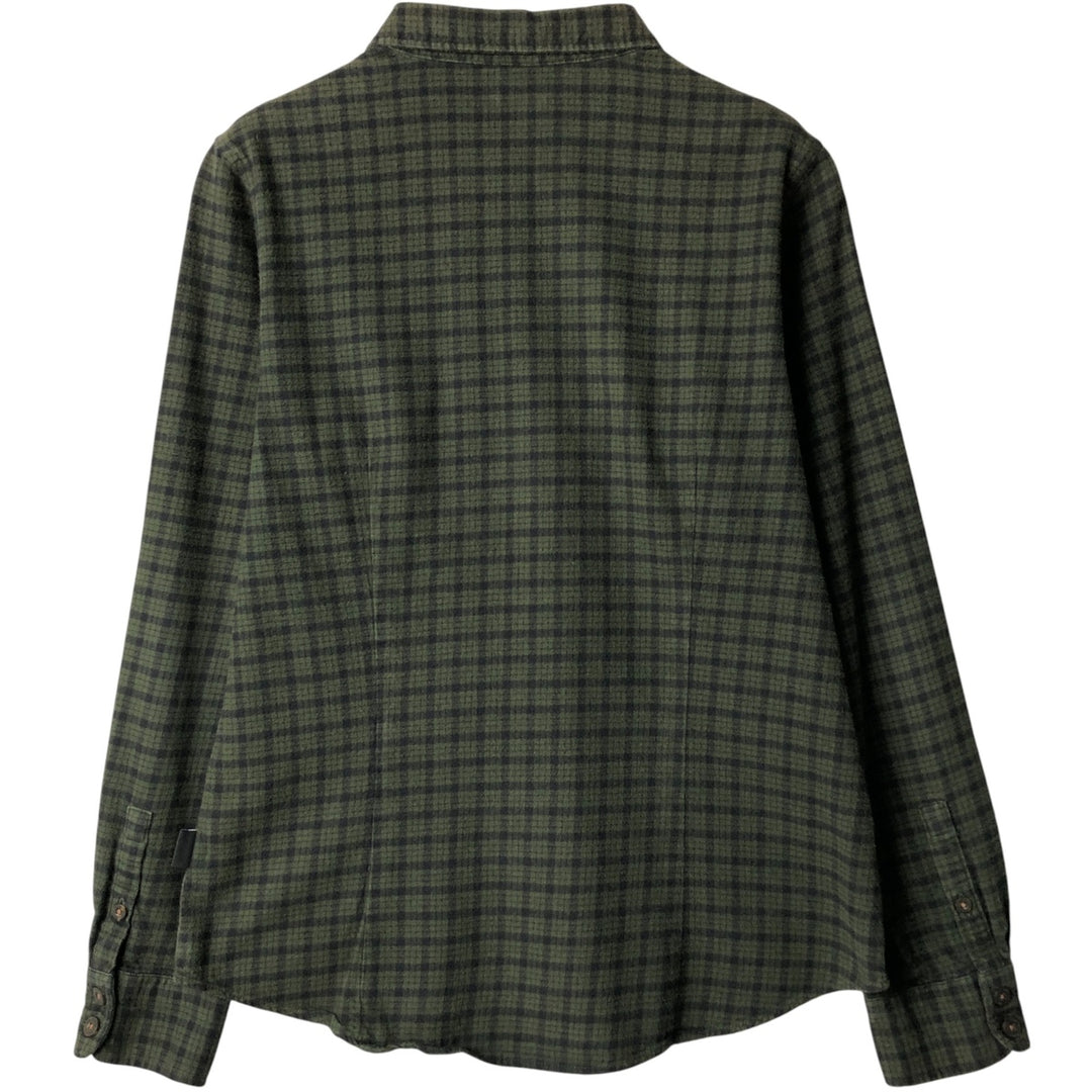 Patagonia Organic Cotton Long Sleeve Cotton Check Shirt, Women's Size Medium, 42405FA21 Organic cotton Green type dark green Vintage Second Hand