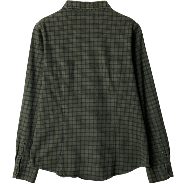 Patagonia Organic Cotton Long Sleeve Cotton Check Shirt, Women's Size Medium, 42405FA21 Organic cotton Green type dark green Vintage Second Hand