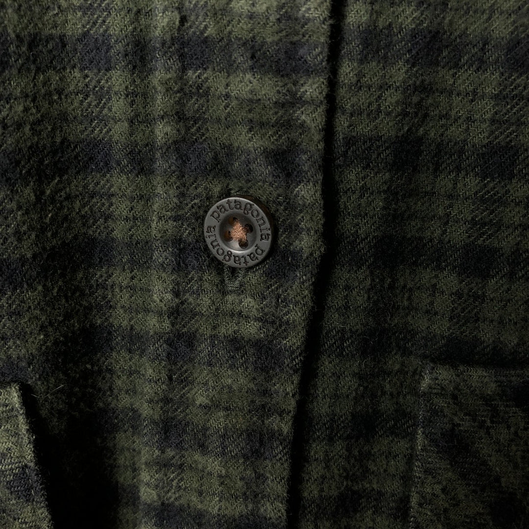 Patagonia Organic Cotton Long Sleeve Cotton Check Shirt, Women's Size Medium, 42405FA21 Organic cotton Green type dark green Vintage Second Hand