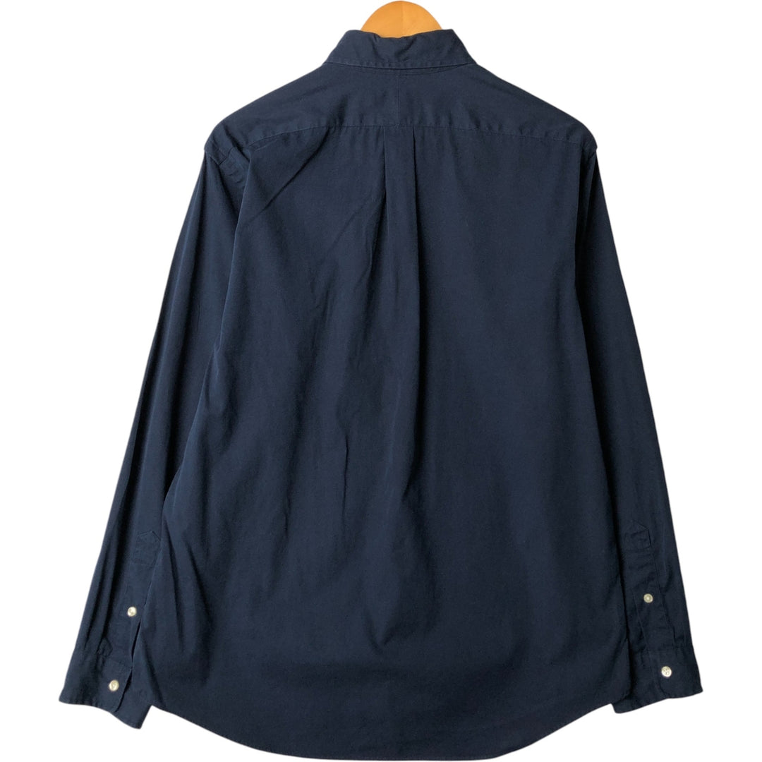 Ralph Lauren POLO RALPH LAUREN CLASSIC FIT long-sleeved button-down shirt, men's size L unclear navy blue type Vintage Second Hand