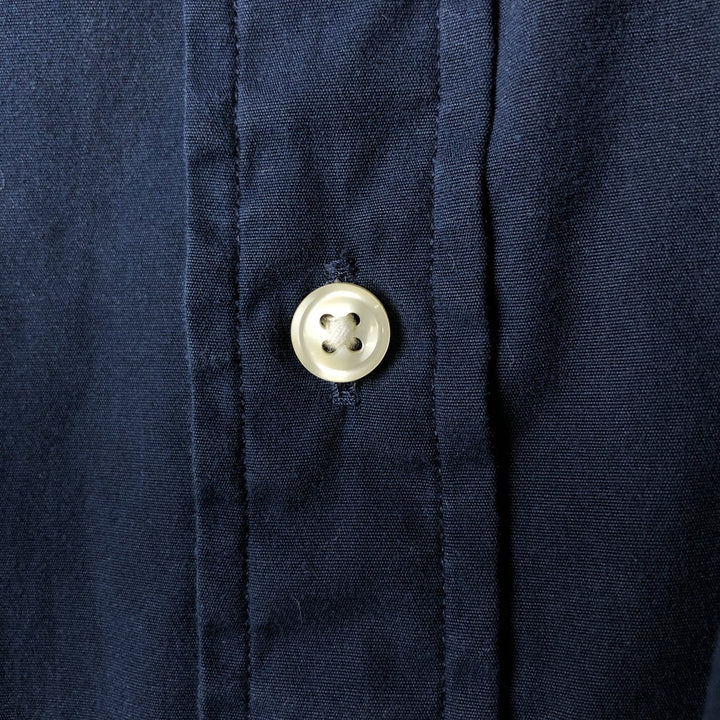Ralph Lauren POLO RALPH LAUREN CLASSIC FIT long-sleeved button-down shirt, men's size L unclear navy blue type Vintage Second Hand