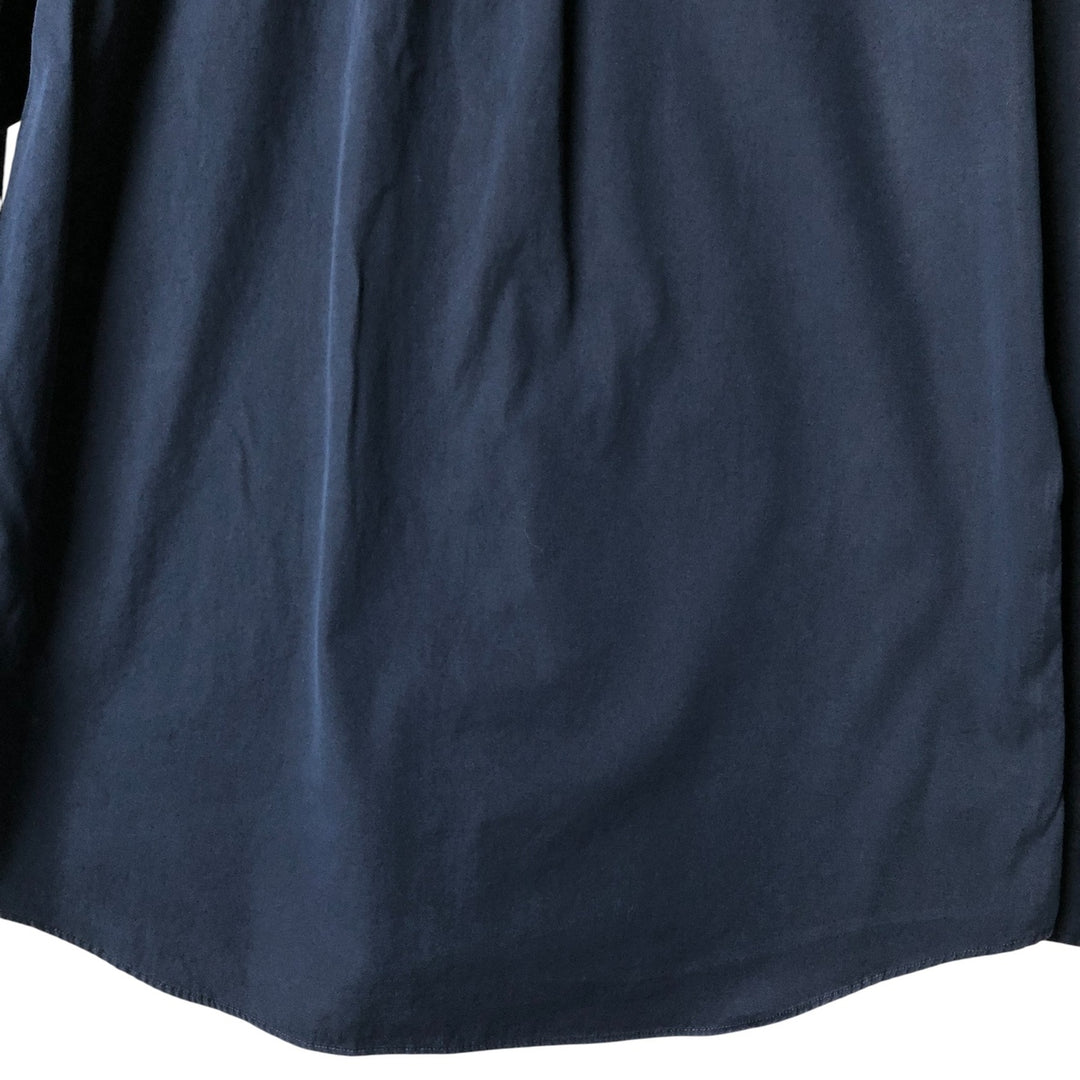 Ralph Lauren POLO RALPH LAUREN CLASSIC FIT long-sleeved button-down shirt, men's size L unclear navy blue type Vintage Second Hand