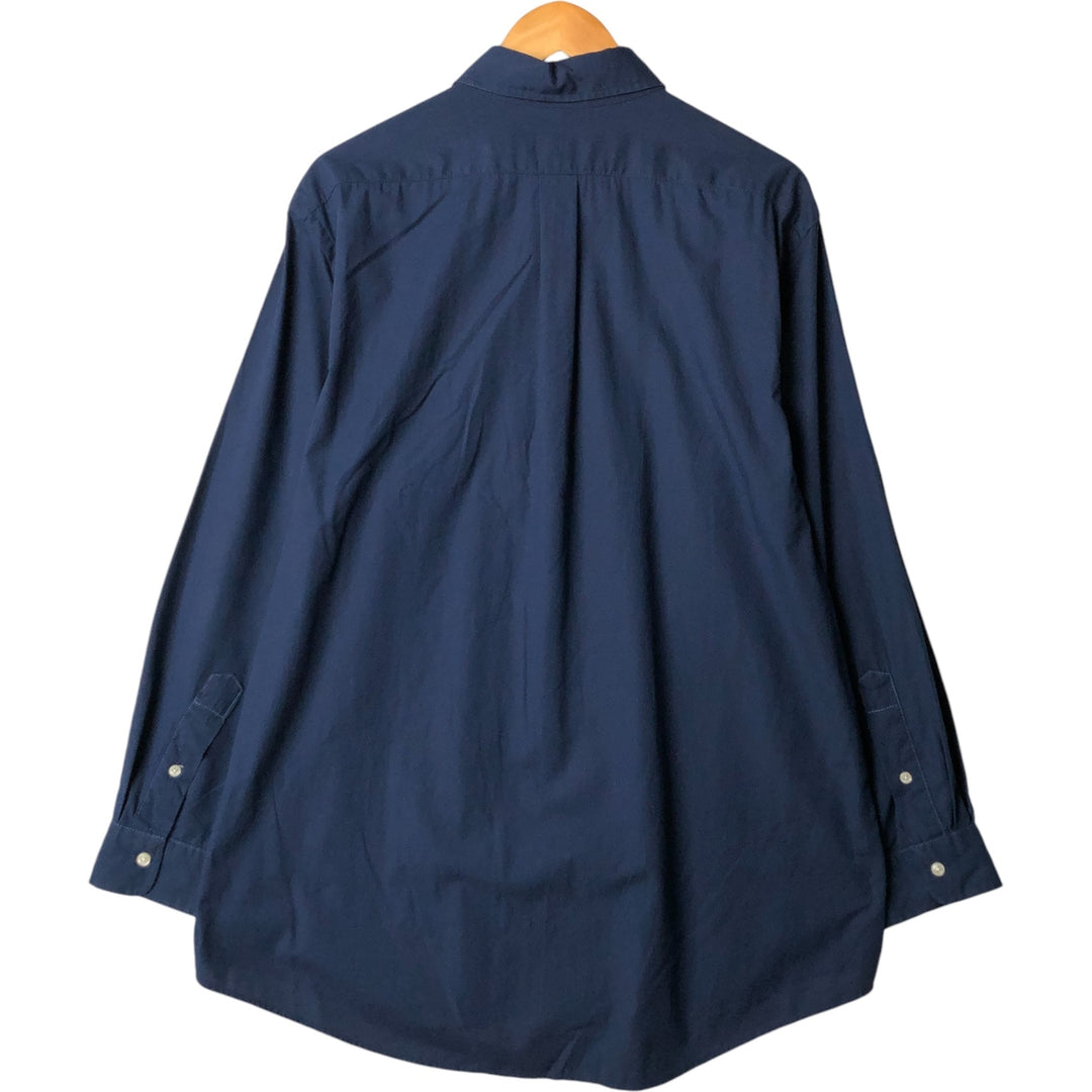 Ralph Lauren POLO RALPH LAUREN CLASSIC FIT long sleeve button down shirt men's XL equivalent cotton navy blue type Vintage Second Hand