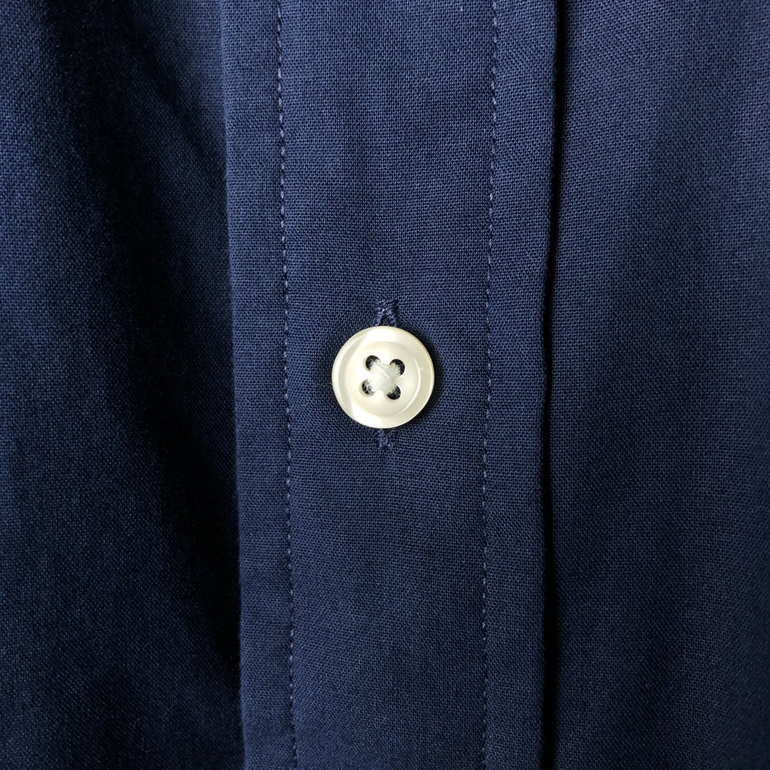 Ralph Lauren POLO RALPH LAUREN CLASSIC FIT long sleeve button down shirt men's XL equivalent cotton navy blue type Vintage Second Hand