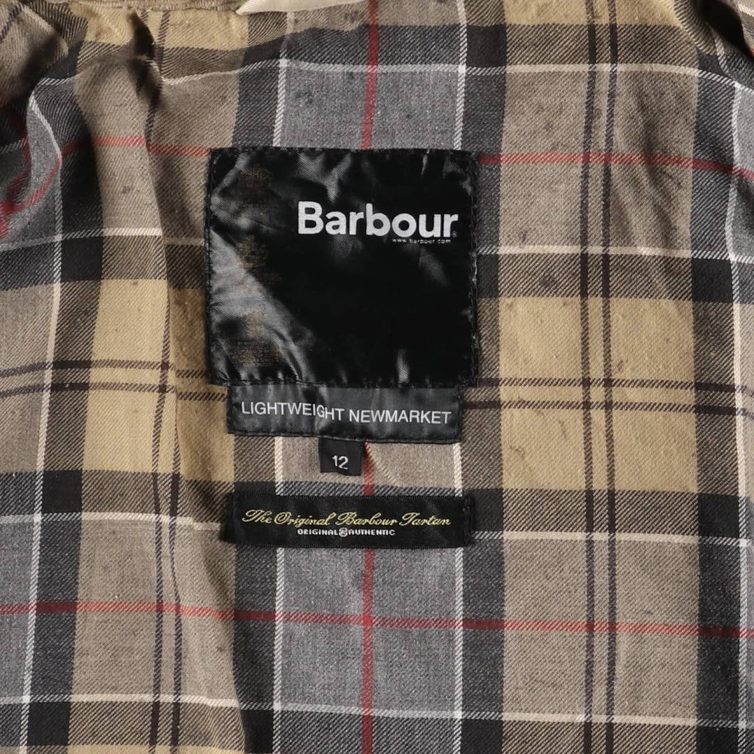 2000s~ Barbour Lightweight Newmarket Balmacaan Coat, Women's Size M cotton Beige type Vintage Second Hand