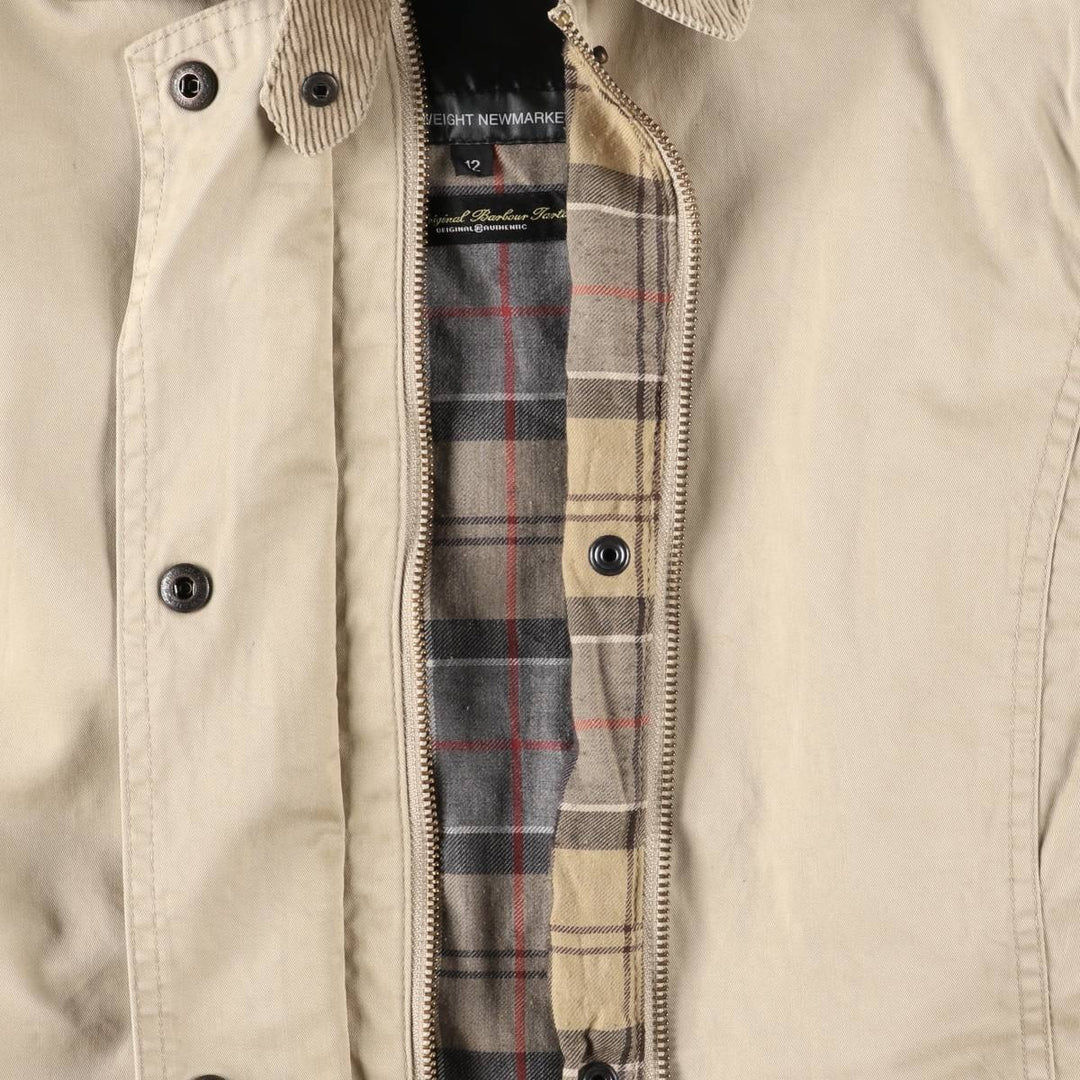2000s~ Barbour Lightweight Newmarket Balmacaan Coat, Women's Size M cotton Beige type Vintage Second Hand