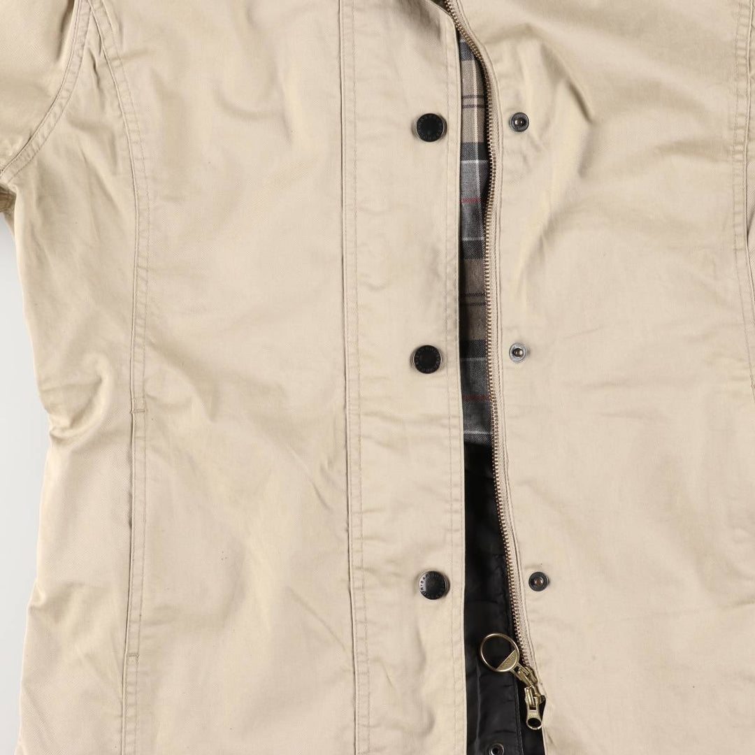2000s~ Barbour Lightweight Newmarket Balmacaan Coat, Women's Size M cotton Beige type Vintage Second Hand