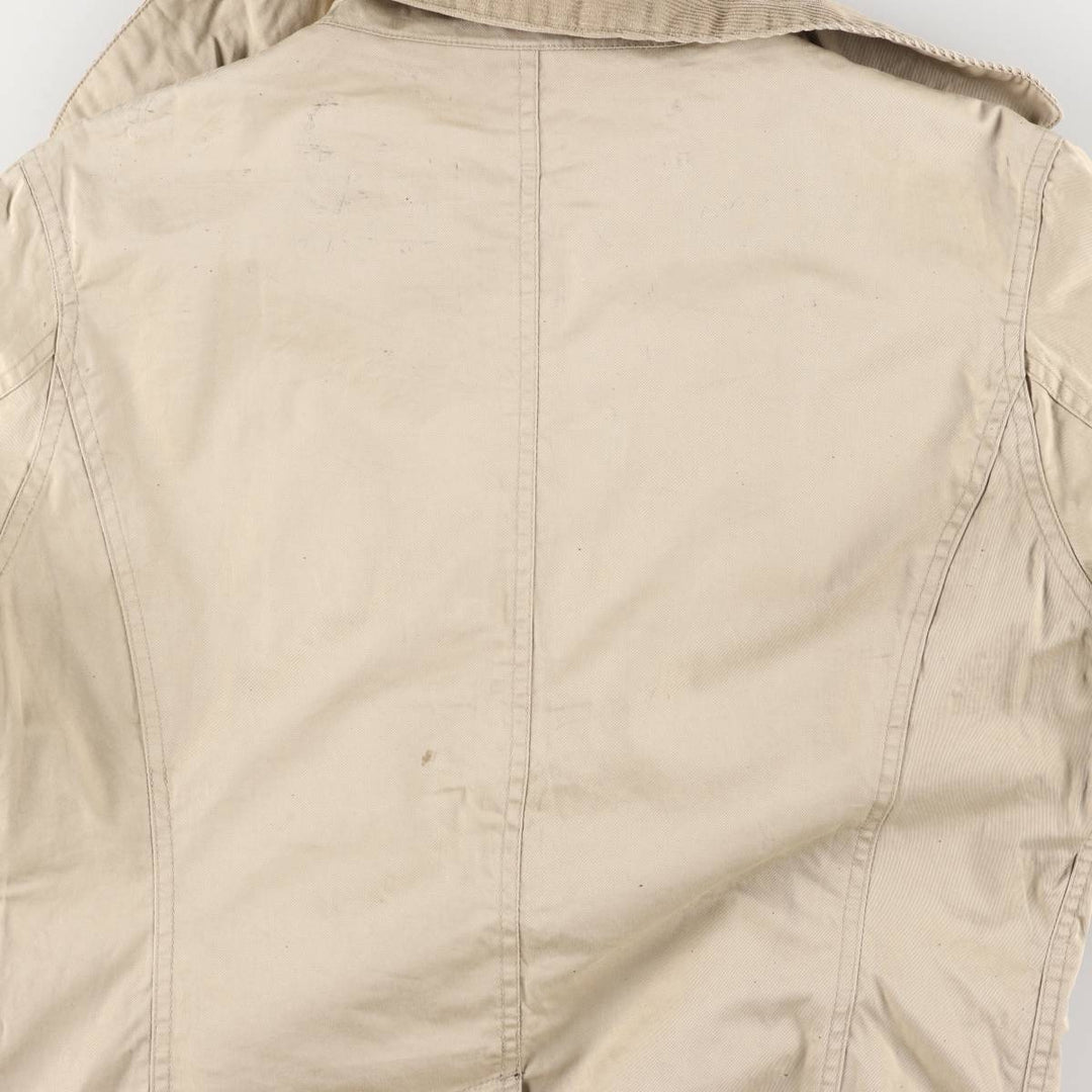 2000s~ Barbour Lightweight Newmarket Balmacaan Coat, Women's Size M cotton Beige type Vintage Second Hand