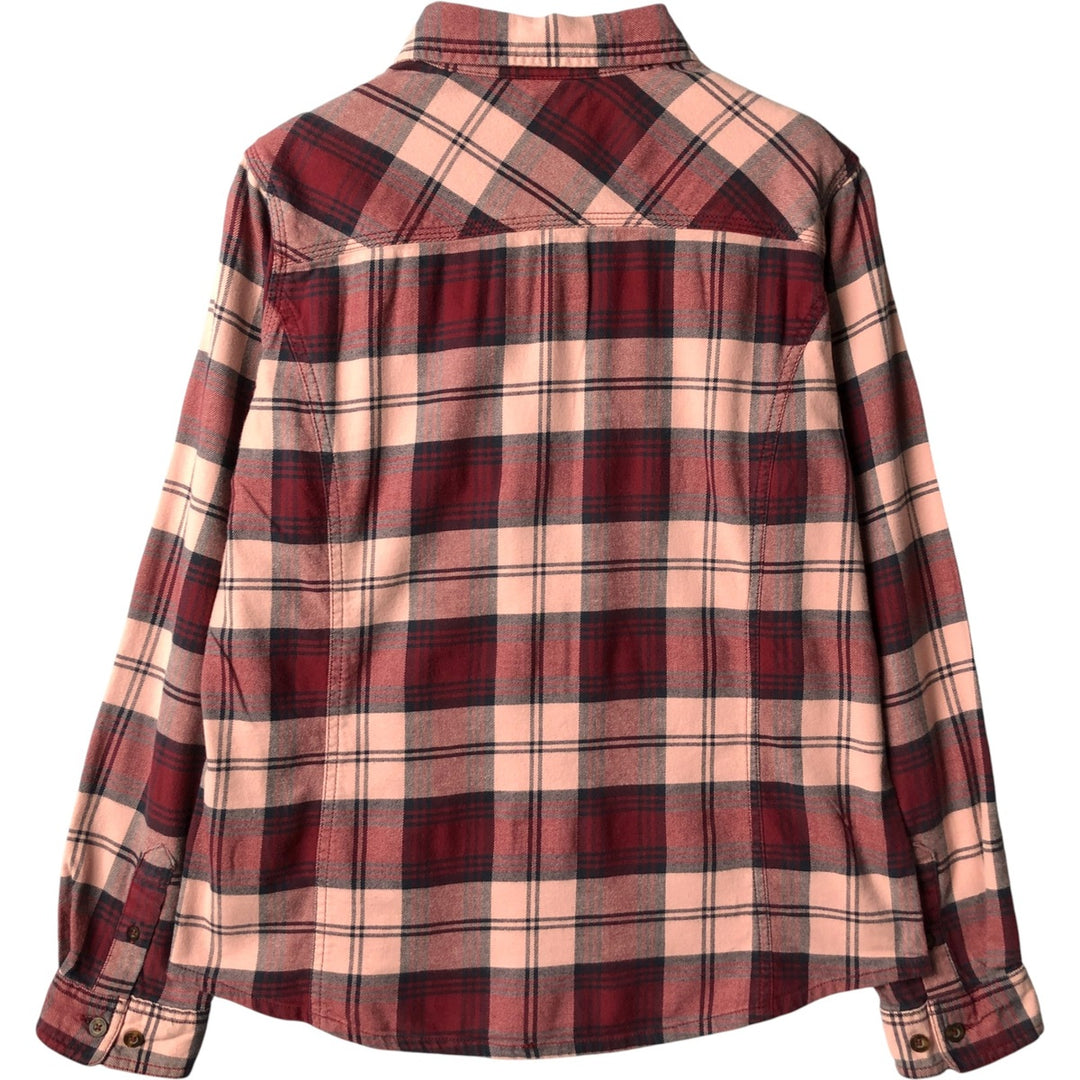 Carhartt long-sleeved cotton check shirt, women's size M cotton pink type Vintage Second Hand