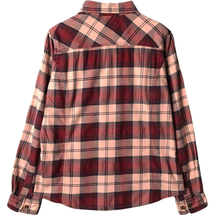 Carhartt long-sleeved cotton check shirt, women's size M cotton pink type Vintage Second Hand