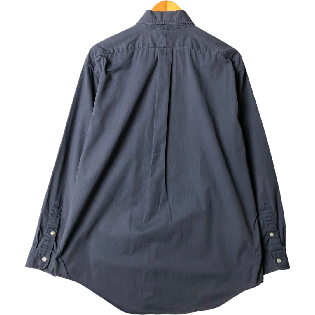 Ralph Lauren BLAIRE long sleeve button down shirt, men's XL size cotton navy blue type Vintage Second Hand