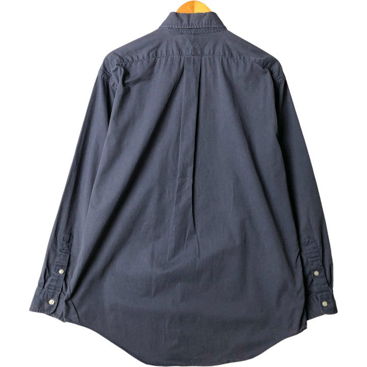 Ralph Lauren BLAIRE long sleeve button down shirt, men's XL size cotton navy blue type Vintage Second Hand