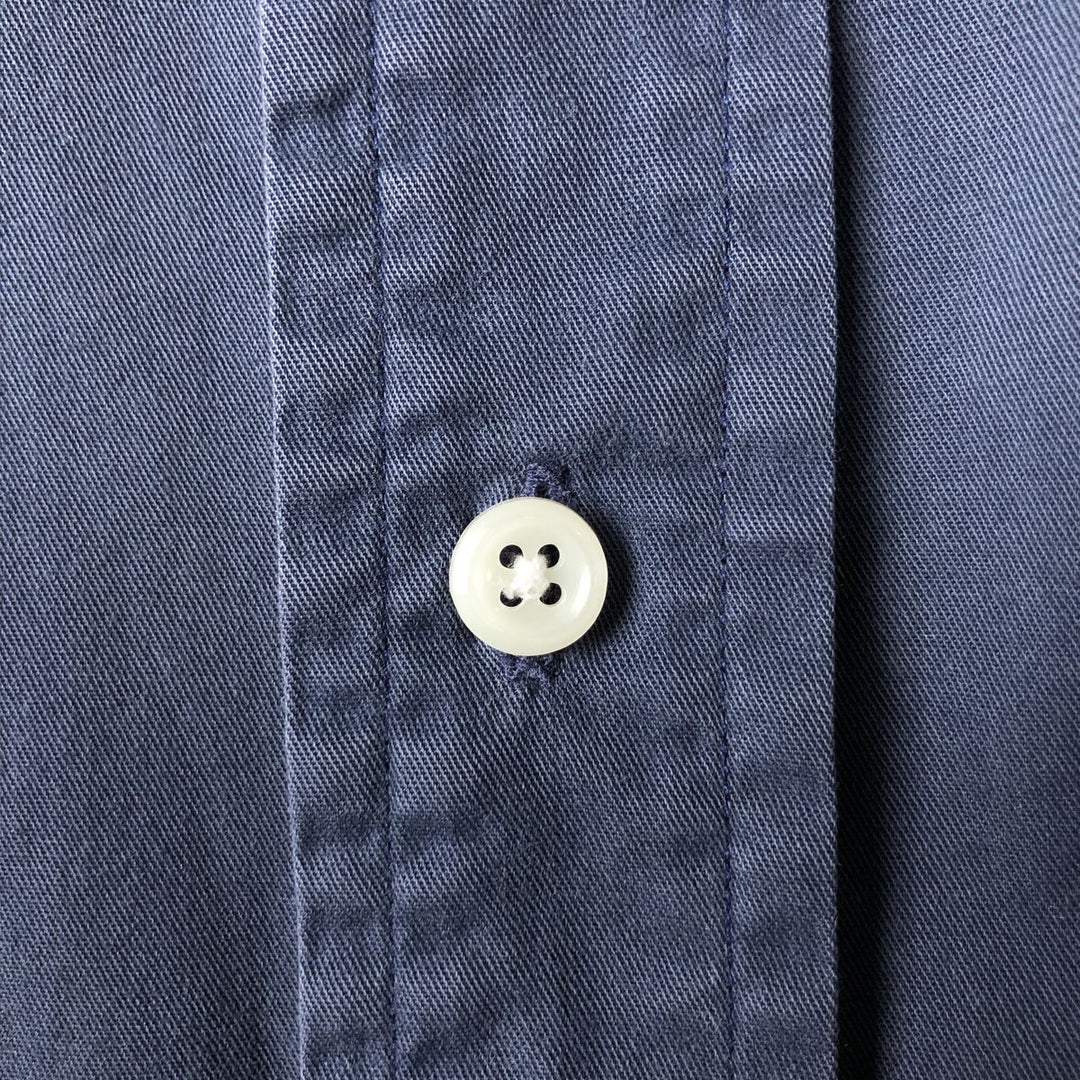 Ralph Lauren BLAIRE long sleeve button down shirt, men's XL size cotton navy blue type Vintage Second Hand
