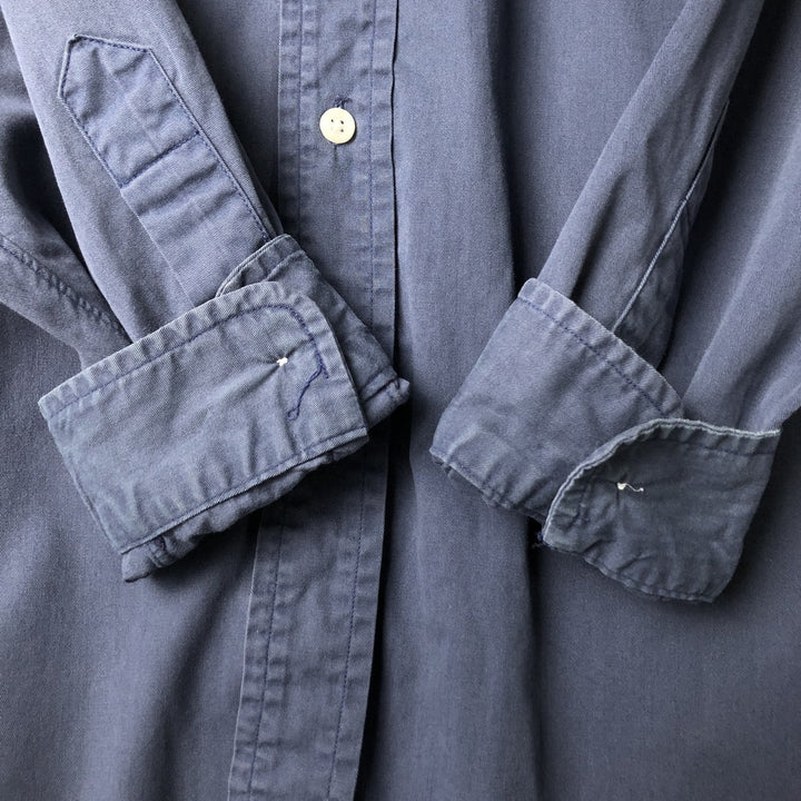 Ralph Lauren BLAIRE long sleeve button down shirt, men's XL size cotton navy blue type Vintage Second Hand