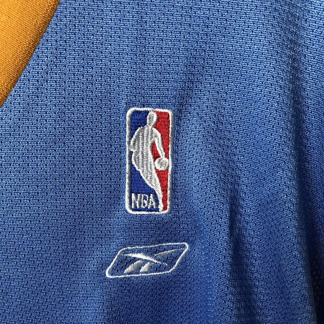 2000'S Reebok NBA Denver Nuggets V-neck game shirt replica, men's size XL Nylon Blue type light blue Vintage Second Hand