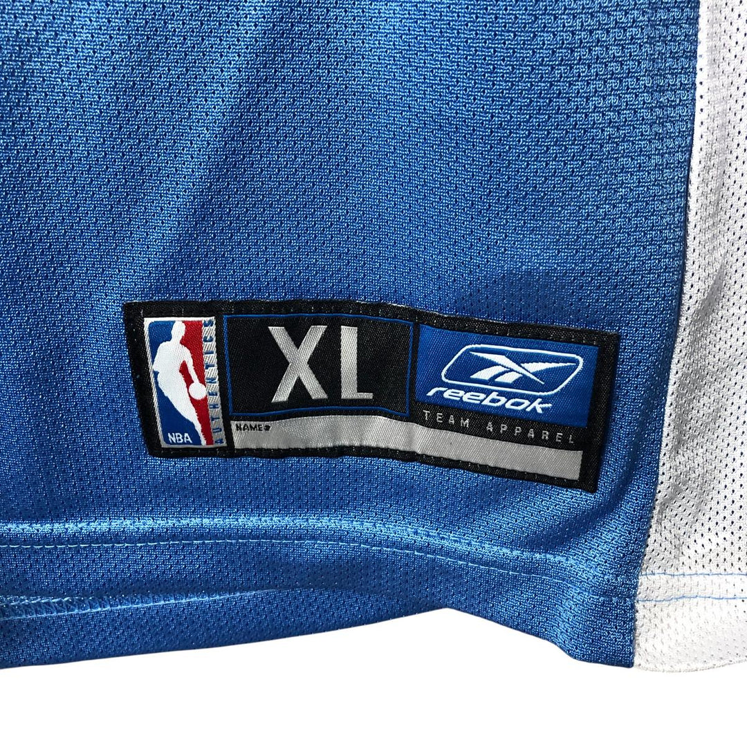 2000'S Reebok NBA Denver Nuggets V-neck game shirt replica, men's size XL Nylon Blue type light blue Vintage Second Hand