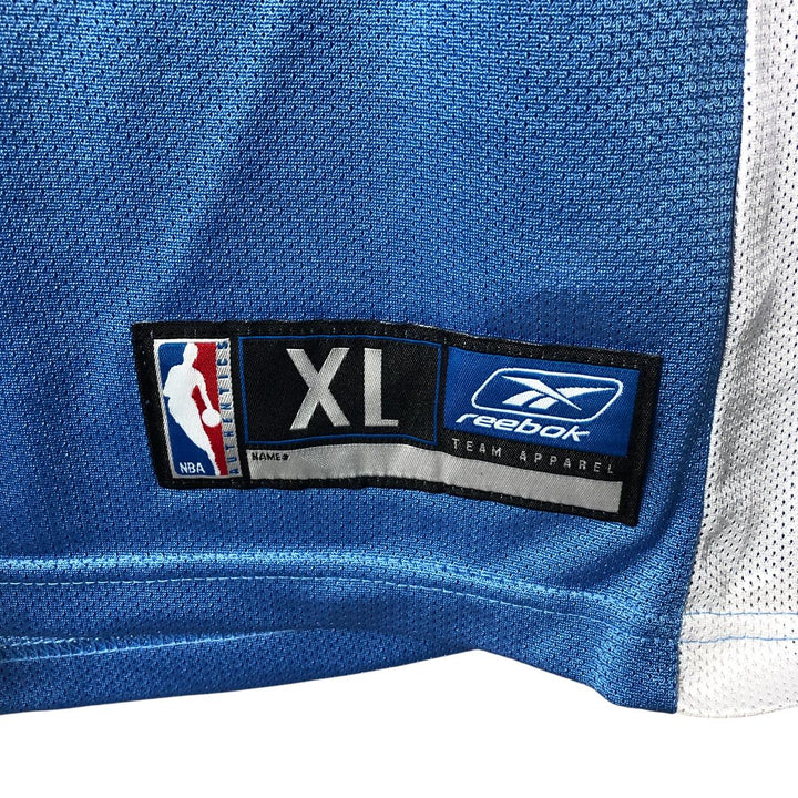 2000'S Reebok NBA Denver Nuggets V-neck game shirt replica, men's size XL Nylon Blue type light blue Vintage Second Hand