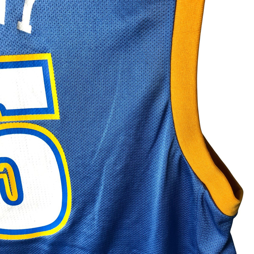 2000'S Reebok NBA Denver Nuggets V-neck game shirt replica, men's size XL Nylon Blue type light blue Vintage Second Hand