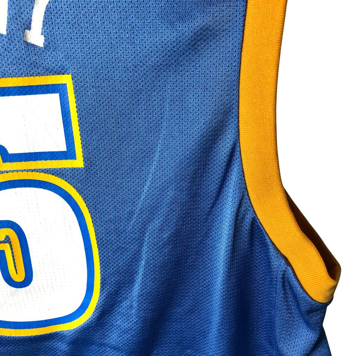 2000'S Reebok NBA Denver Nuggets V-neck game shirt replica, men's size XL Nylon Blue type light blue Vintage Second Hand